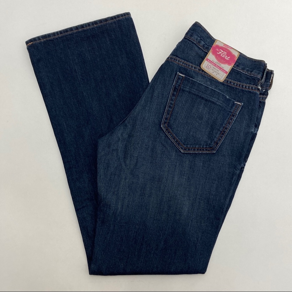 Old Navy The Flirt Distressed Mid Rise Boot Cut Jeans Womens Size 10